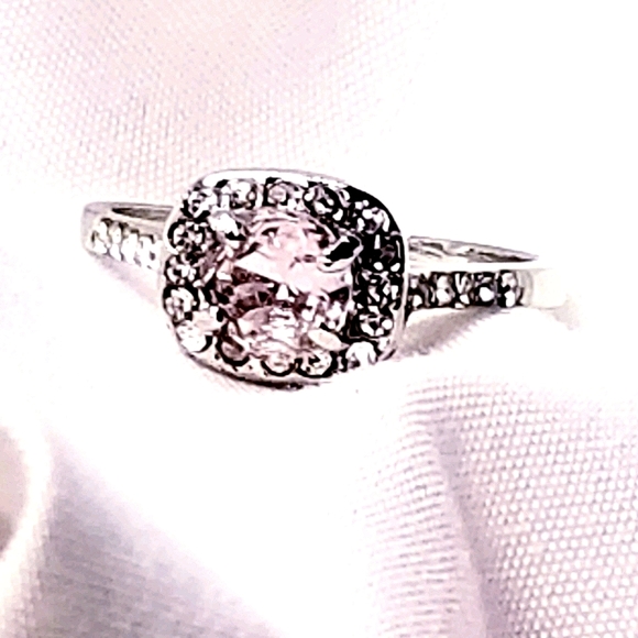 Sparkling Pink Sapphire & Diamond Ring Sz 6 & 8 - Picture 3 of 5